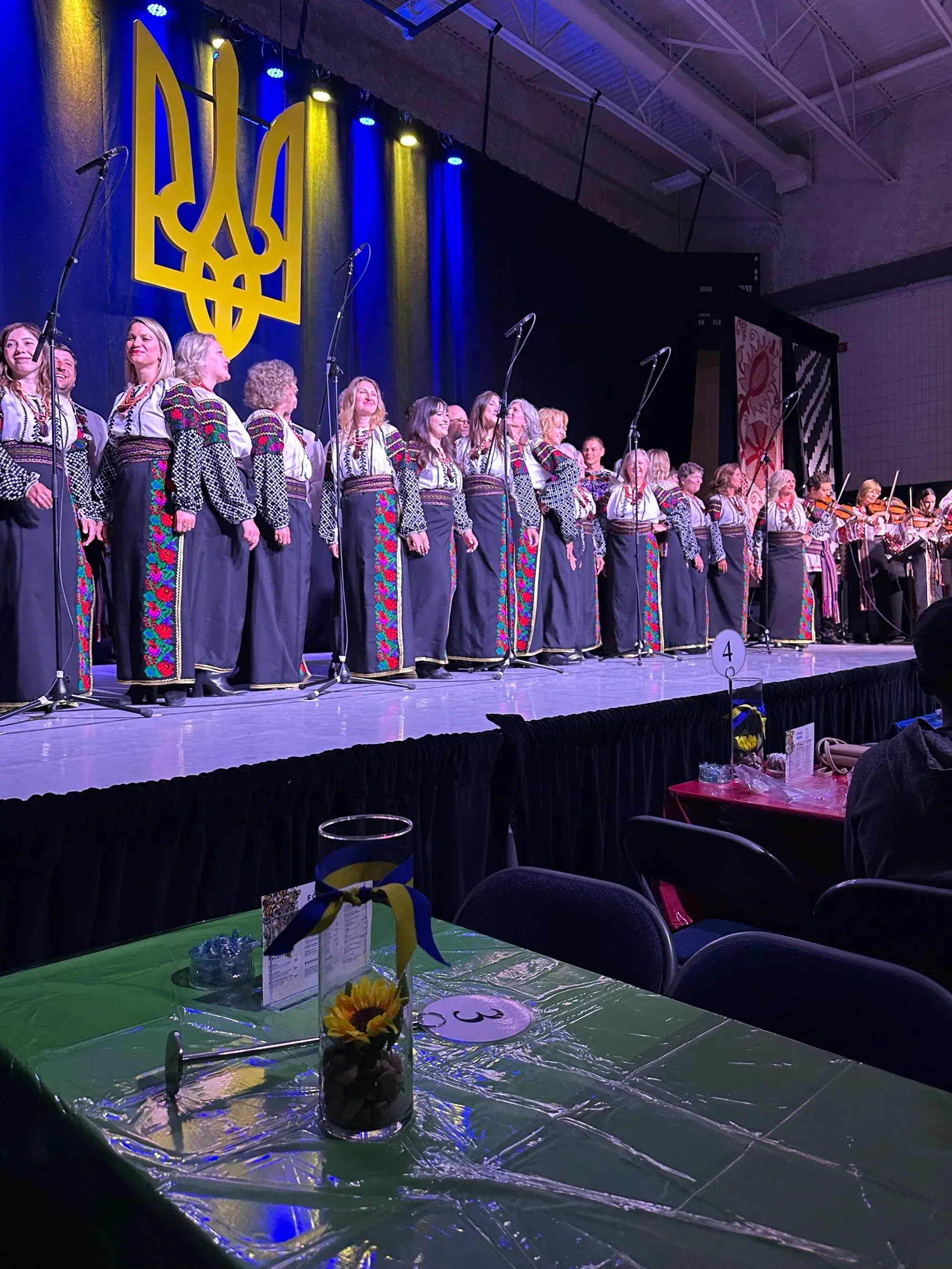 Melos Folk Ensemble — on stage in performance